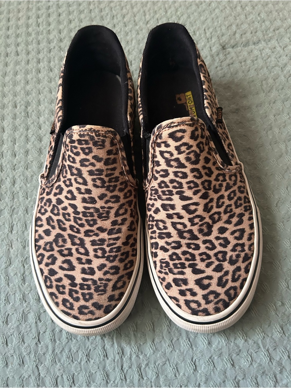 Women’s Vans Leopard Print Slip-On Sneakers - Picture 2 of 4